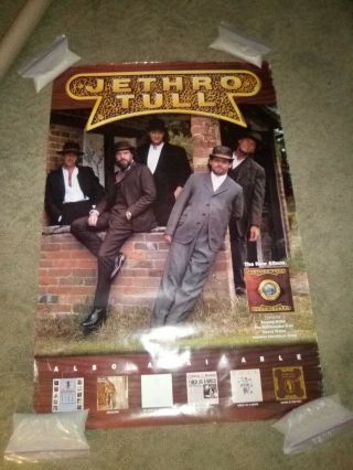 Jethro Tull Rock Island _rare Original_ Hand Signed Promo Poster 1989 Chrysalis