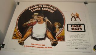 Rolled 1975 Hard Times 20 X 28 Movie Poster Charles Bronson James Coburn Gga