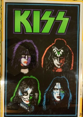 Kiss Solo Album Black Light Poster 1995 9322.  Never Displayed.