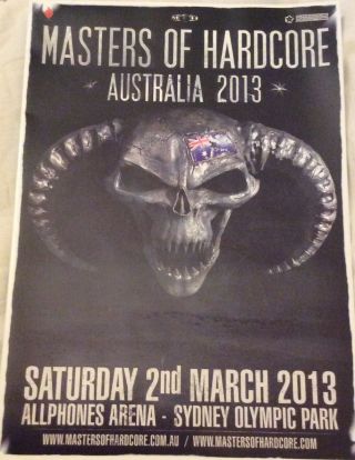 Promotional Flyer Masters Of Hardcore Folded Poster March 2013