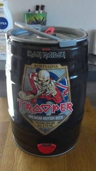 Iron Maiden Trooper Empty Beer Ale Keg Robinsons Brewery