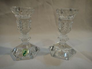 Waterford Crystal Lismore Essence 4 - 3/4 " Candle Holders Candlesticks