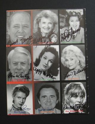1950’s Horror Movie Autographs 9 Movie Stars 1998 Fanex Program