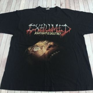 Exhumed Metal Band Tour T Shirt Size L Black Anatomy Is Destiny