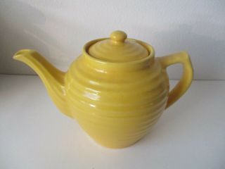 Vintage Bauer Pottery Yellow Ring Ware 6 Cup Teapot,
