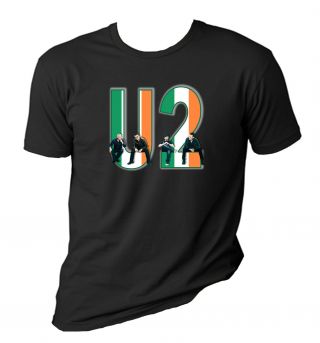 U2 T Shirt - U2 With Irish Flag - U2 - Bono - Rock Band,  Sizes S - 6x,  Irish Rock