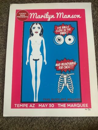 Marilyn Manson Concert Poster 2013 - Tempe,  Az