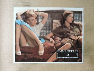 Sylvia Kristel With Catherine Rivet Leggy French Lobby Card 1975 Emmanuelle Ii