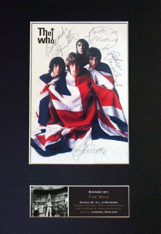 The Who Rare Full Band Signatures / Autographed Photograph - Top Seller ⭐⭐⭐⭐⭐