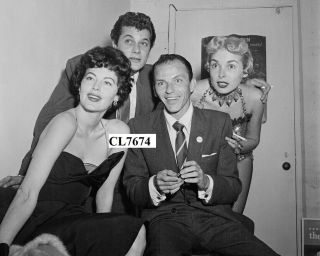 Ava Gardner,  Frank Sinatra,  Tony Curtis And Janet Leigh,  At A Party Photo