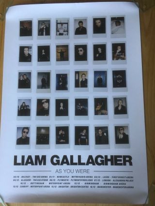 Liam Gallagher - Concert/gig Poster,  December 2017 Manchester,  London Etc.