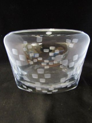Vintage Quality Art Glass - Lead Crystal Rosenthal Pillow Vase 6.  75 " X 5.  75”