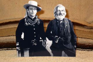 John Wayne And Gabby Hayes Western Figure Tabletop Display Standee 8 " Tall