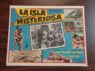Mysterious Island 1961 Mexican Lobby Card Harryhausen Jules Verne Scifi