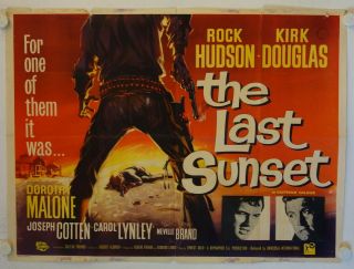 The Last Sunset Release British Quad Movie Poster