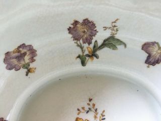 WL 1895 Wong Lee Oval Floral Flowers Fruit Bowl Centerpiece Ceramic 4