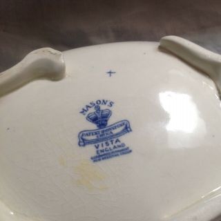 Blue Vista Mason ' s Patent Ironstone China England Dragon Bowl 4