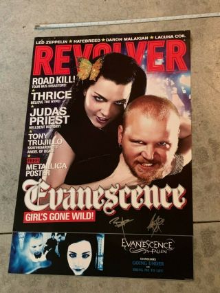 Evanescence Poster - Signed By Band Members - Circa Fallen