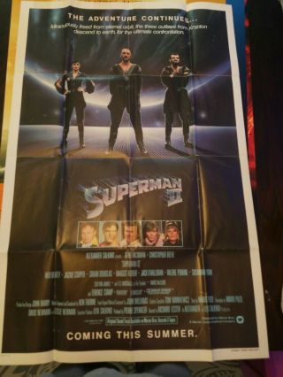 Superman Ii Movie Poster 1980 1 Sheet Teaser 27 X 41 Dc Comics 1 Sh.