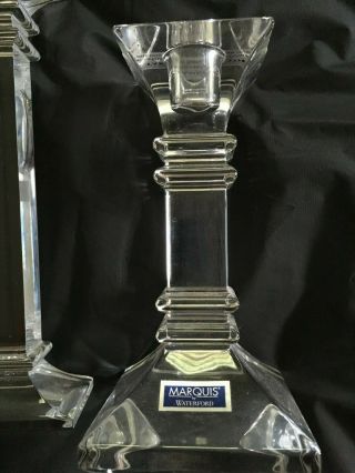 Waterford Marquis crystal candle holder with clock 4