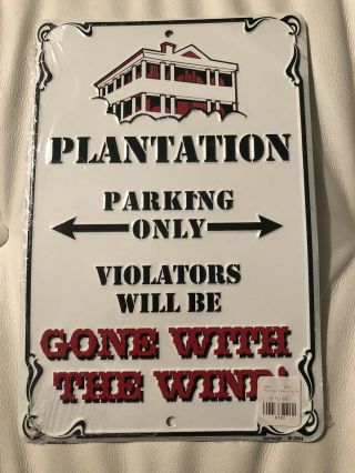 Gone With The Wind Plantation Parking Only Metal / Tin Sign - 5