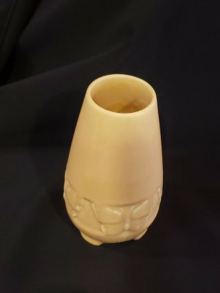 1925 Rookwood Pottery Matte Beige Butterfly Vase Model 2072 Footed 6 " 1/4 "