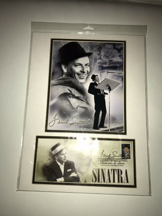 Frank Sinatra - Usps First Day Of Issue Stamp,  Poster Matted