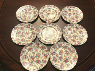 Vintage James Kent Rosalynde Plates,  Set Of Eight