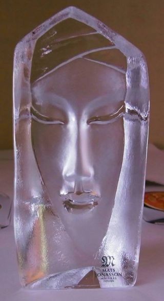 Mats Jonasson Art Glass Miniature Sculpture Batzeba - Signed And