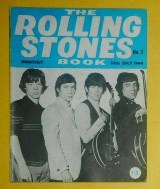 The Rolling Stones Monthly Book,  2,  July 1964,  Brian Jones,  Bill Wyman.