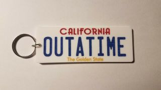 Back To The Future License Plate Inspired Keychain Key Chain