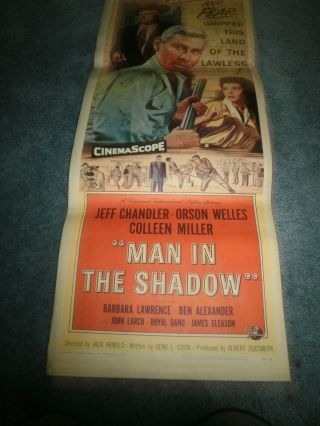 Man In The Shadow (1958) Jeff Chandler,  Insert Poster