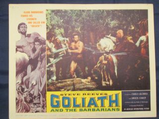 1959 Goliath And The Barbarians (steve Reeves Lobby Card) Poster Art