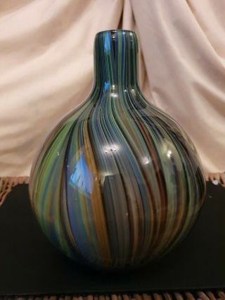 Stunning Vintage Murano Twisted Art Glass Bottle