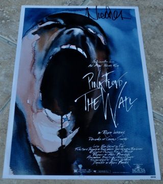 Nick Mason Signed 12” X 8” Colour Photo Pink Floyd The Wall Drummer