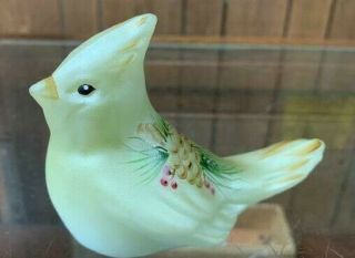 Fenton Art Glass Hand Painted & Signed Christmas Bird Rare Only 100 Produced