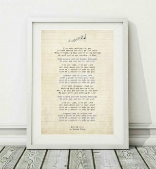 588 George Ezra - Hold My Girl - Song Lyric Art Poster Print - Sizes A4 A3