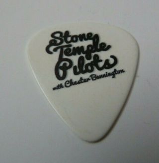 Stone Temple Pilots W/ Chester Bennington White Tour Issued Guitar Pick