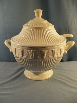 Large Lenox Butlers Pantry Covered Round Soup Tureen W/ Ladle