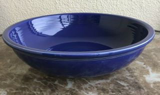 Vintage Cobalt Blue Large Fiestaware Bowl Size 11 1/4 " Rare