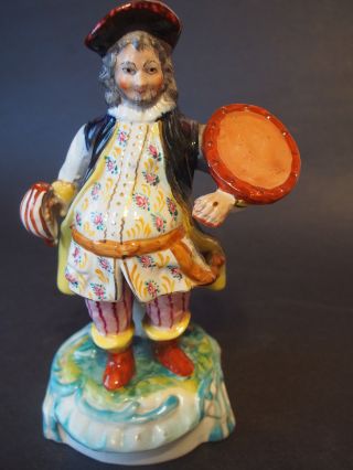 Antique Early 19th C.  Staffordshire Falstaff Figure Extremely Detail Face Hp 9 "