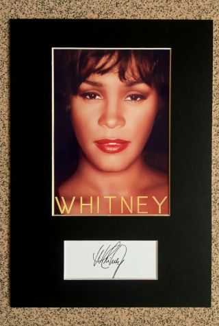 Whitney Houson - Autograph,  Stunning Photograph - Museum Grade - It