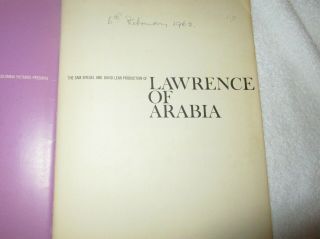 1962 Lawrence Of Arabia Sam Spiegel & David Lean Film Production Press Book