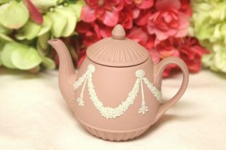 Wedgwood,  Pink Jasper Small Tea Pot For One,  Very Fine
