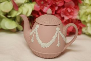 Wedgwood,  Pink Jasper Small Tea Pot for One,  Very Fine 2
