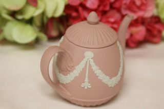 Wedgwood,  Pink Jasper Small Tea Pot for One,  Very Fine 3