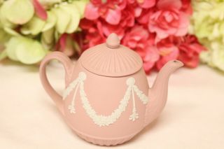 Wedgwood,  Pink Jasper Small Tea Pot for One,  Very Fine 4