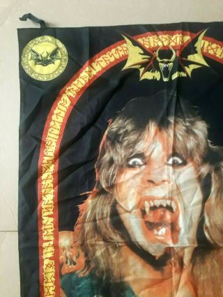 Ozzy Osbourne Speak of the Devil Vintage 1980 ' s 29 x 42 Textile Banner Flag 4