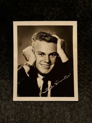 Vintage 1950s Black And White Photo Promo Card Actor Tab Hunter