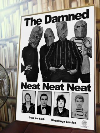 The Damned Neat Neat Neat Promo Poster,  Damned Damned Damned,  Sex Pistols
